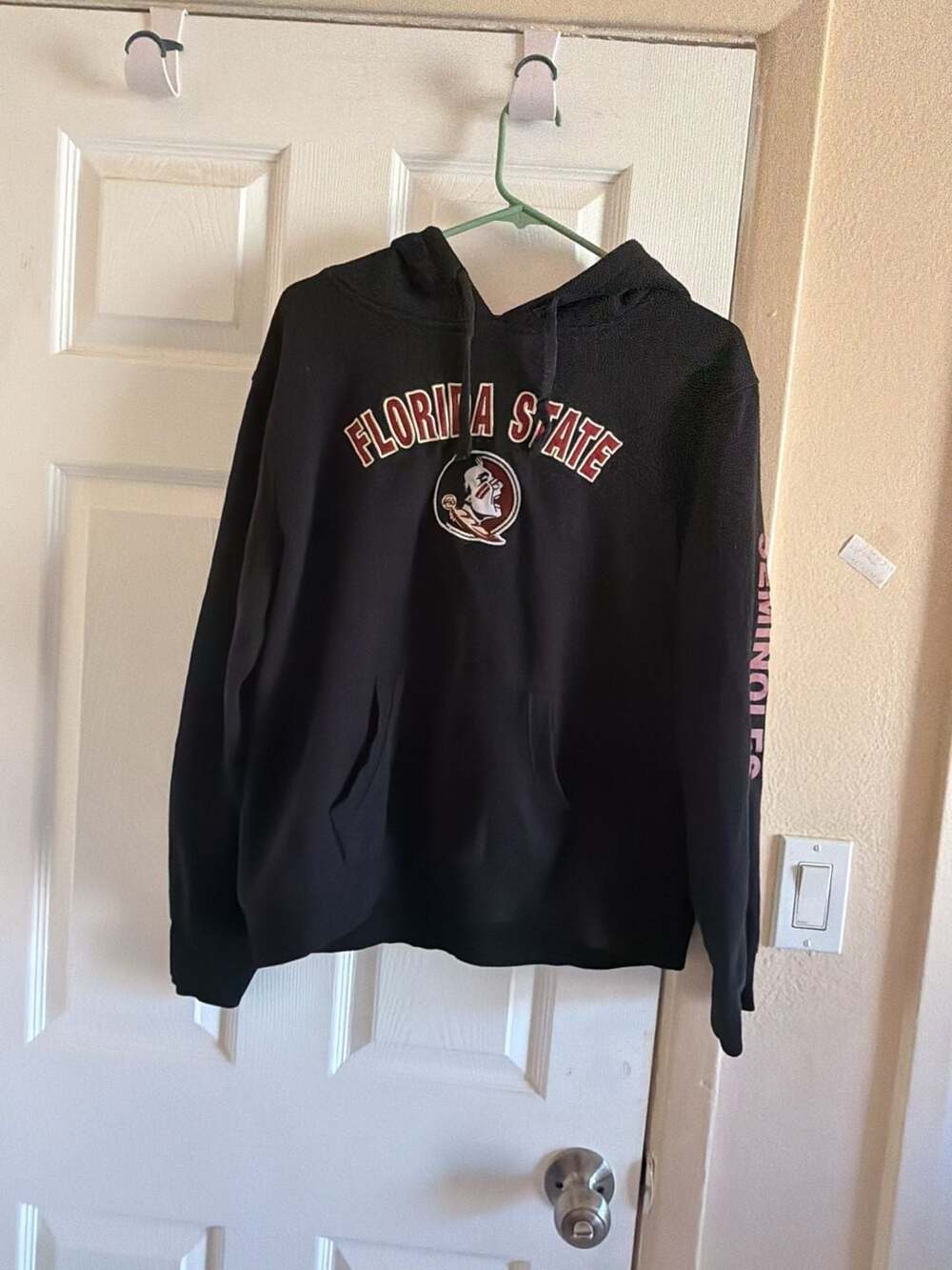 Florida State Seminoles Black Hoodie Arch Logo Sweatshirt